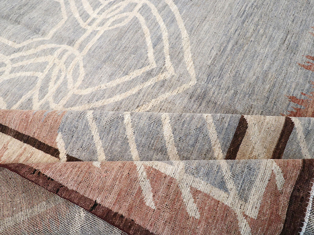 Modern Deco Inspired Khotan Carpet, No.32607 - Gss