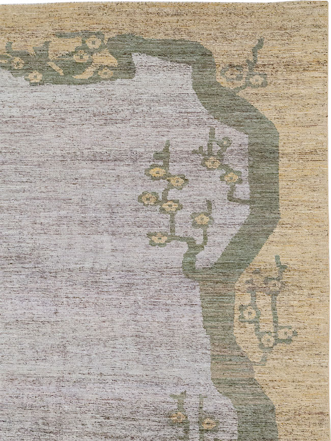 Modern East Turkestan Khotan Room Size Carpet, No.32608 - Gss