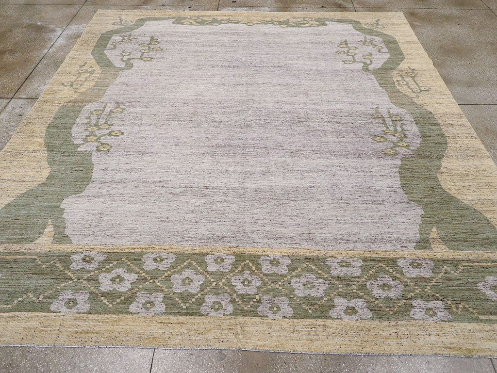 Modern East Turkestan Khotan Room Size Carpet, No.32608 - Gss