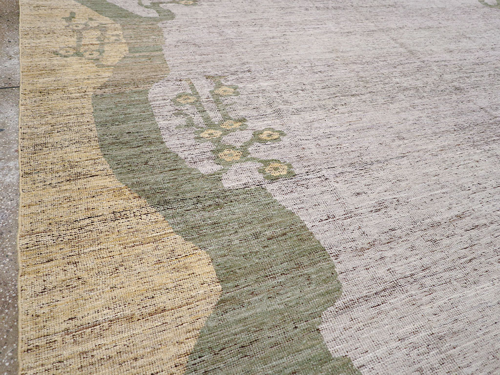 Modern East Turkestan Khotan Room Size Carpet, No.32608 - Gss