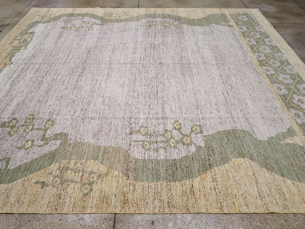 Modern East Turkestan Khotan Room Size Carpet, No.32608 - Gss