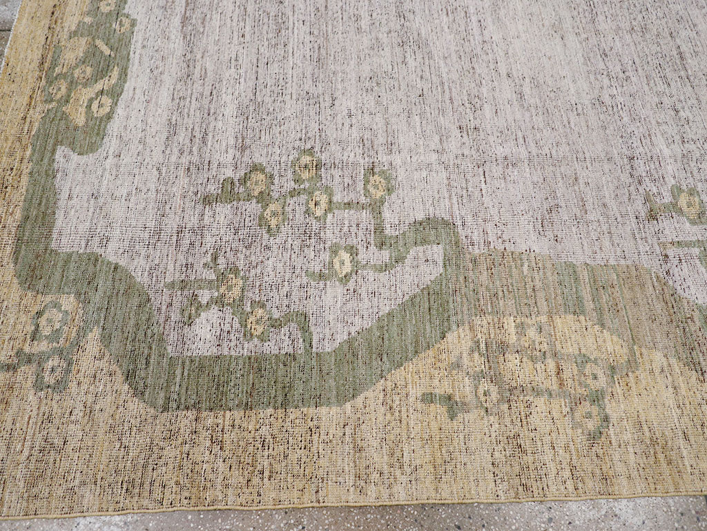 Modern East Turkestan Khotan Room Size Carpet, No.32608 - Gss