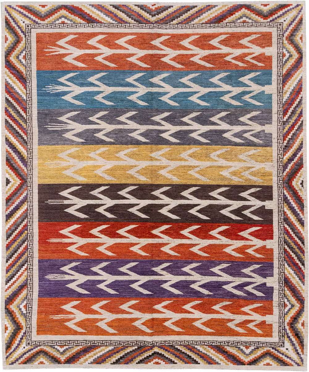 Modern East Turkestan Khotan Room Size Carpet, No.32610 - Gss