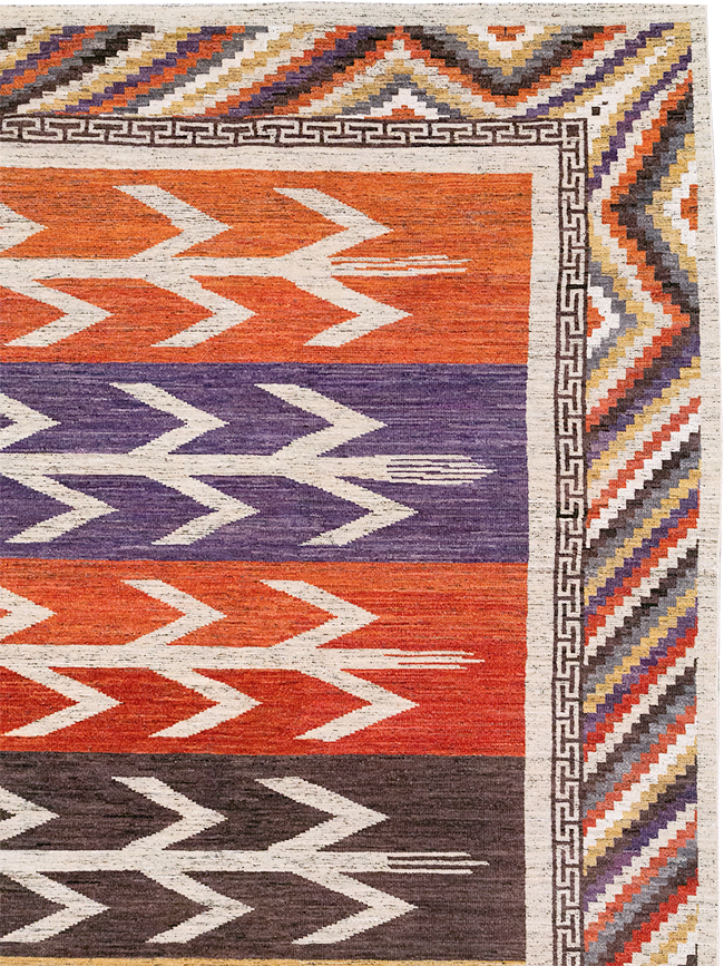 Modern East Turkestan Khotan Room Size Carpet, No.32610 - Gss