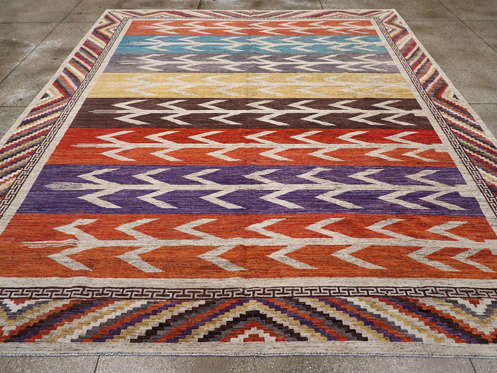 Modern East Turkestan Khotan Room Size Carpet, No.32610 - Gss