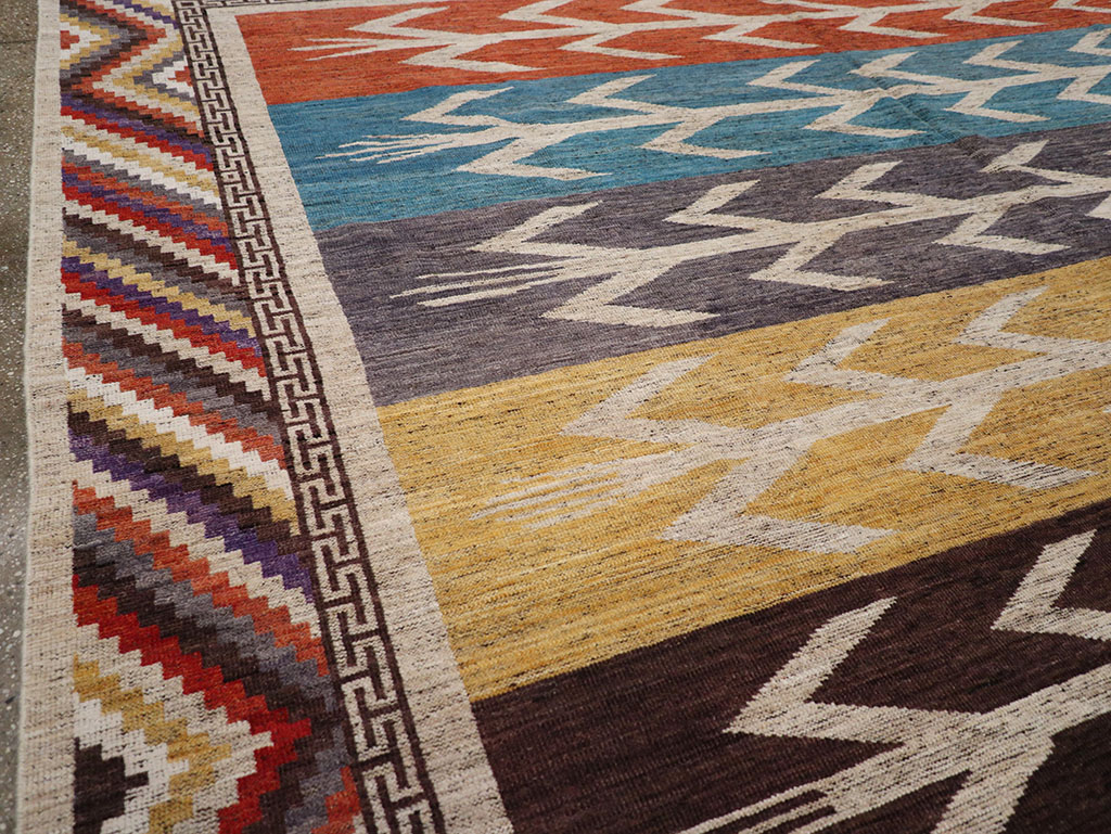 Modern East Turkestan Khotan Room Size Carpet, No.32610 - Gss