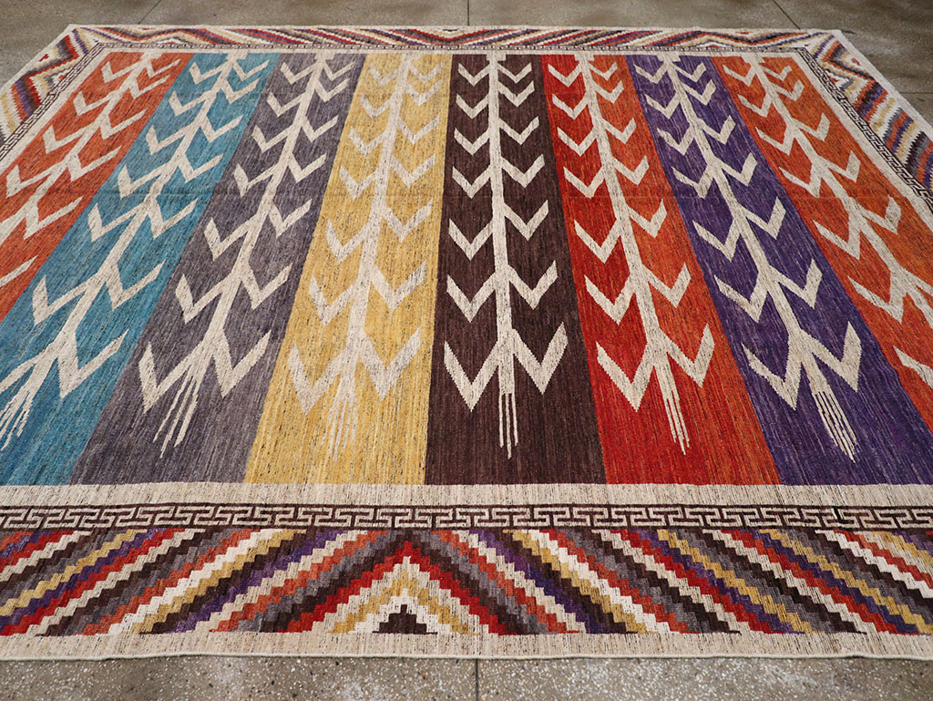 Modern East Turkestan Khotan Room Size Carpet, No.32610 - Gss