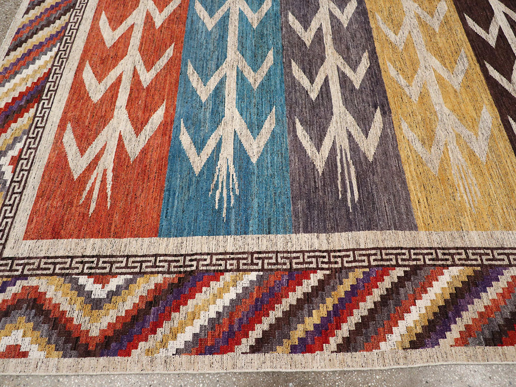 Modern East Turkestan Khotan Room Size Carpet, No.32610 - Gss