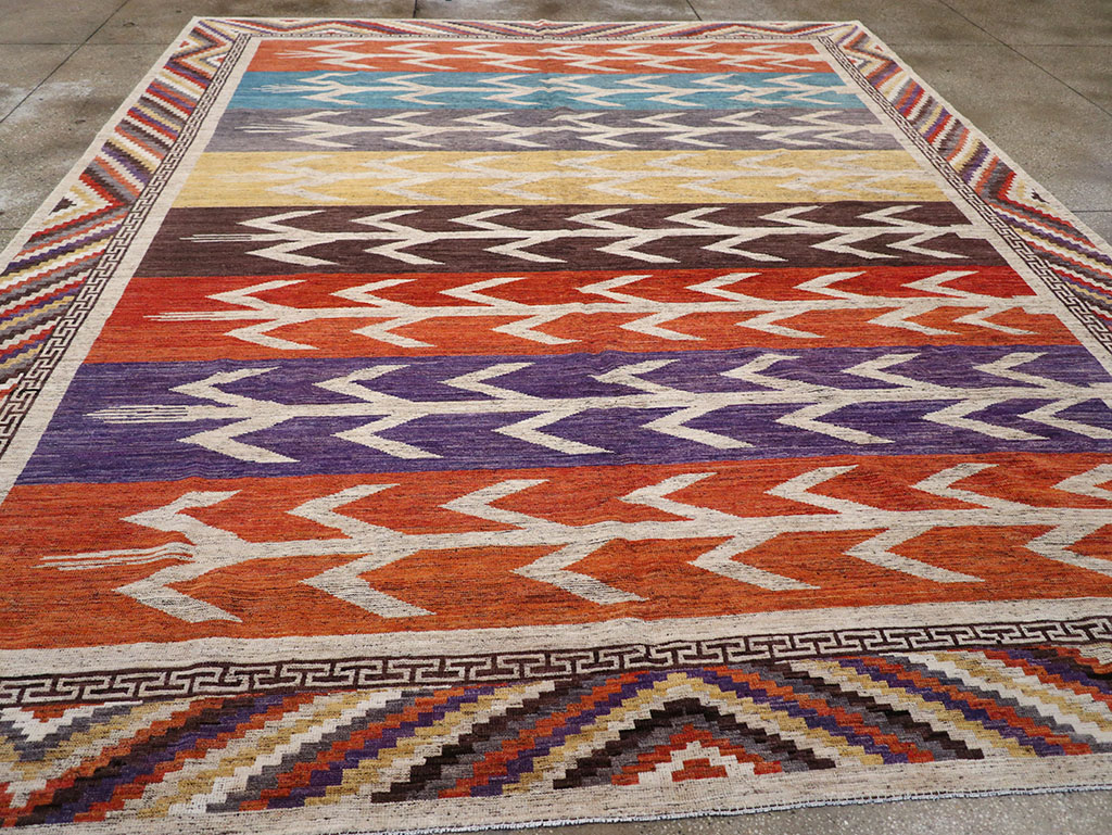 Modern East Turkestan Khotan Room Size Carpet, No.32610 - Gss