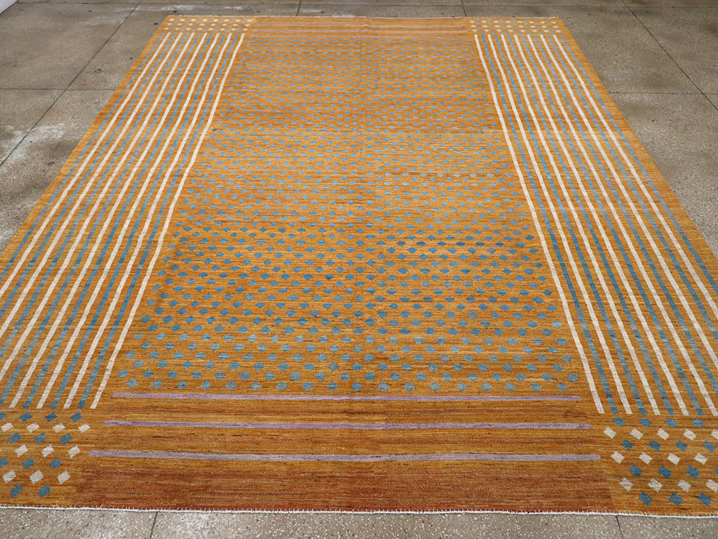 Contemporary East Turkestan Khotan Room Size Carpet, No.32611 - Gss