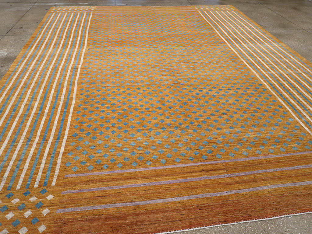 Contemporary East Turkestan Khotan Room Size Carpet, No.32611 - Gss