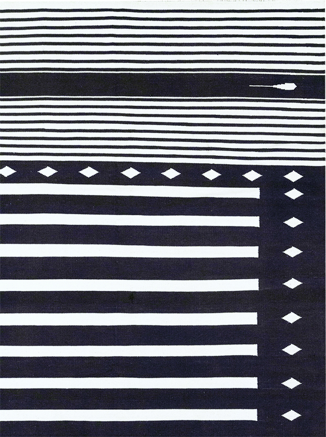 Modern Indian Flatweave Dhurrie Large Carpet, No.32612 - Gss