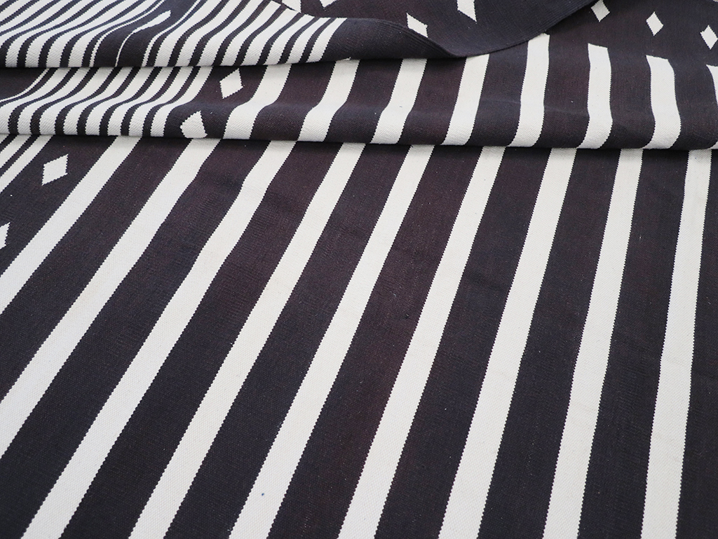 Modern Indian Flatweave Dhurrie Large Carpet, No.32612 - Gss