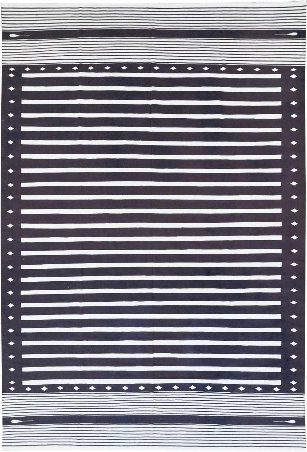 Modern Indian Flatweave Dhurrie Large Carpet, No.32614 - Gss