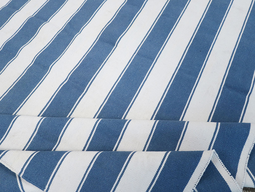 Modern Indian Flatweave Dhurrie Accent Carpet, No.32617 - Gss