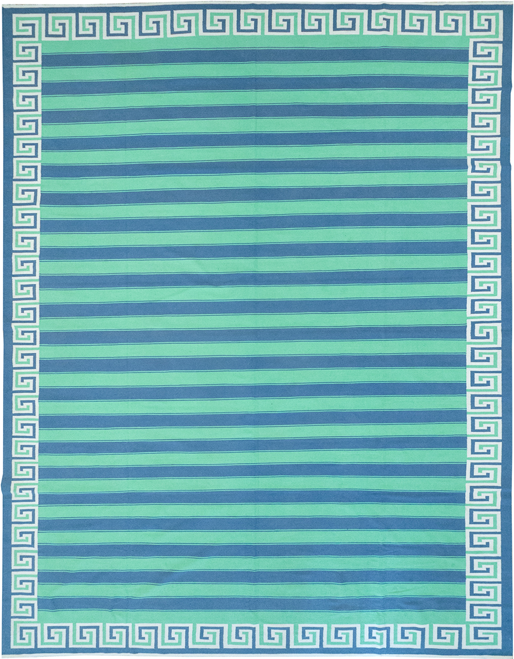 Modern Indian Flatweave Dhurrie Large Carpet, No.32621 - Gss