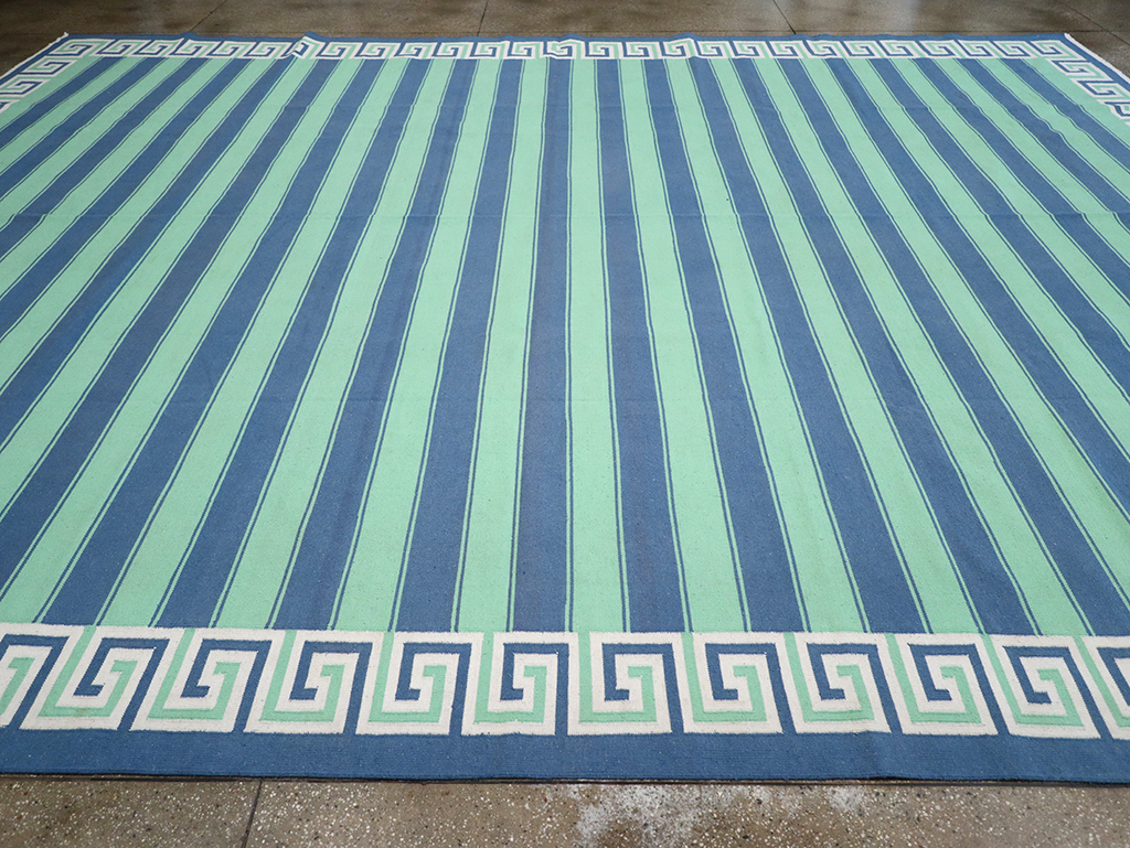 Modern Indian Flatweave Dhurrie Large Carpet, No.32621 - Gss