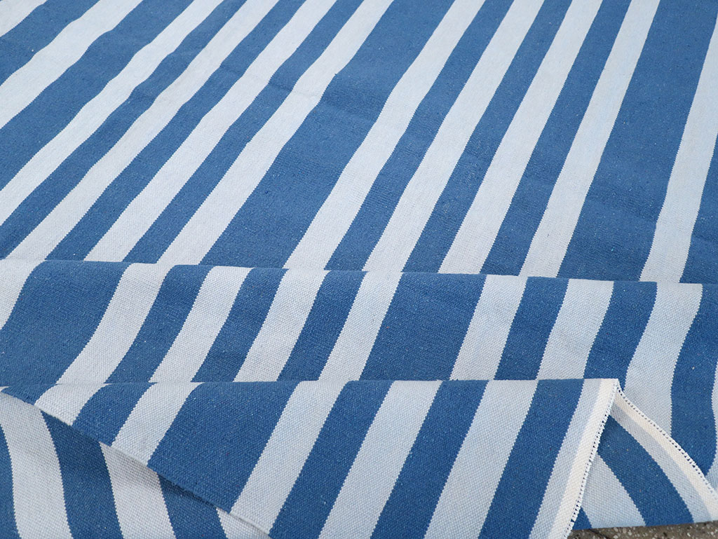 Modern Indian Flatweave Dhurrie Large Room Size Carpet, No.32623 - Gss