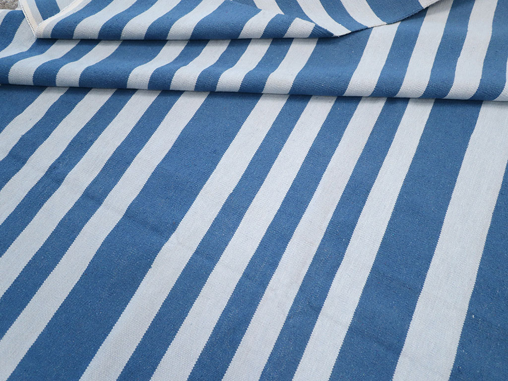 Modern Indian Flatweave Dhurrie Large Room Size Carpet, No.32623 - Gss