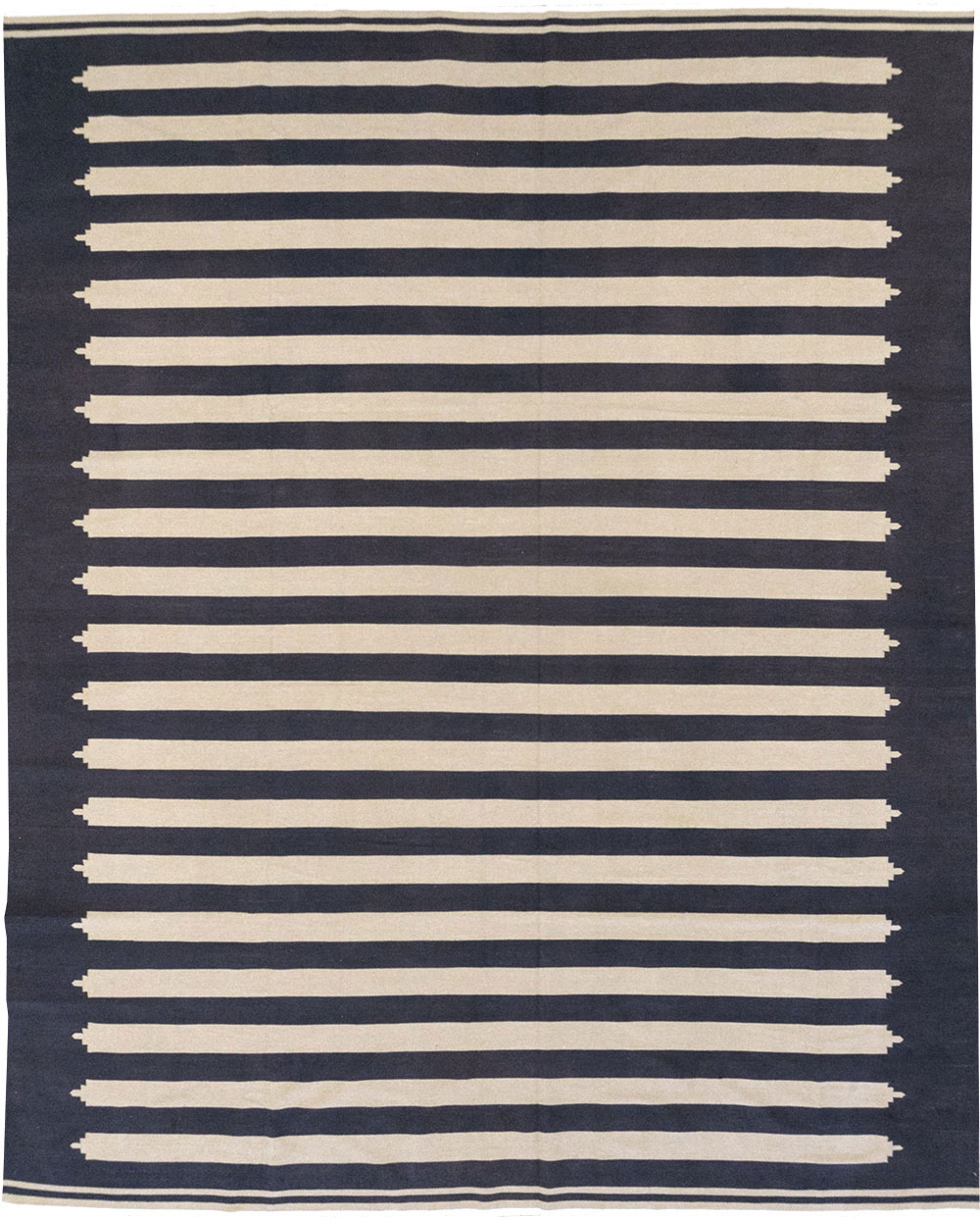 Modern Indian Flatweave Dhurrie Room Size Carpet, No.32624 - Gss
