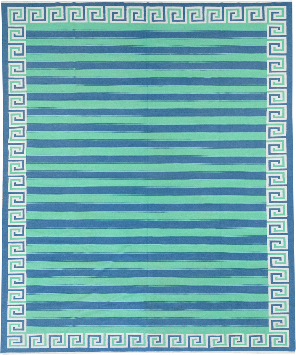 Modern Indian Flatweave Dhurrie Oversize Carpet, No.32625 - Gss