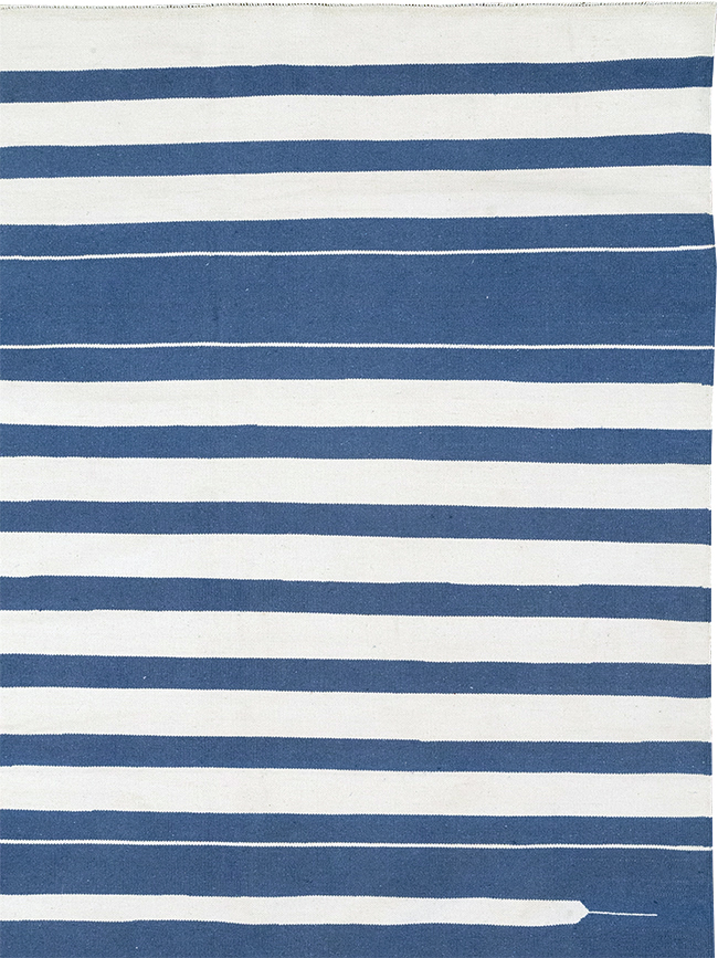 Modern Indian Flatweave Dhurrie Large Room Size Carpet, No.32626 - Gss