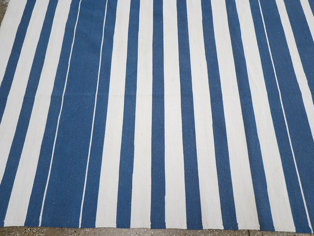 Modern Indian Flatweave Dhurrie Large Room Size Carpet, No.32626 - Gss