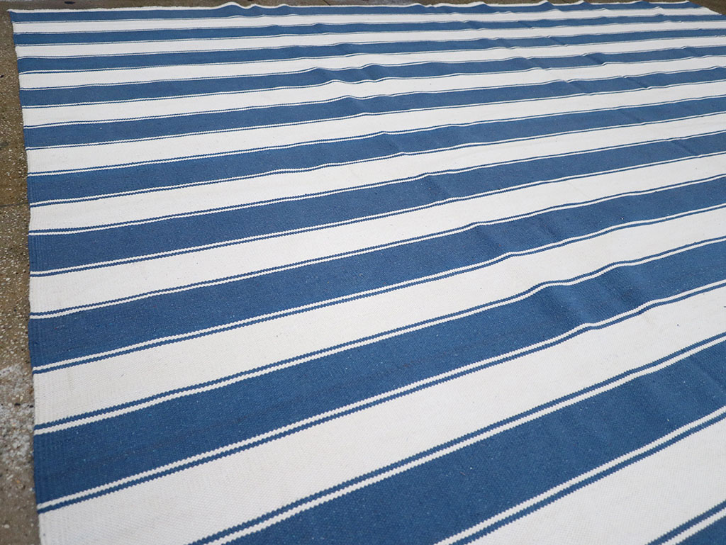 Modern Indian Flatweave Dhurrie Large Room Size Carpet, No.32627 - Gss