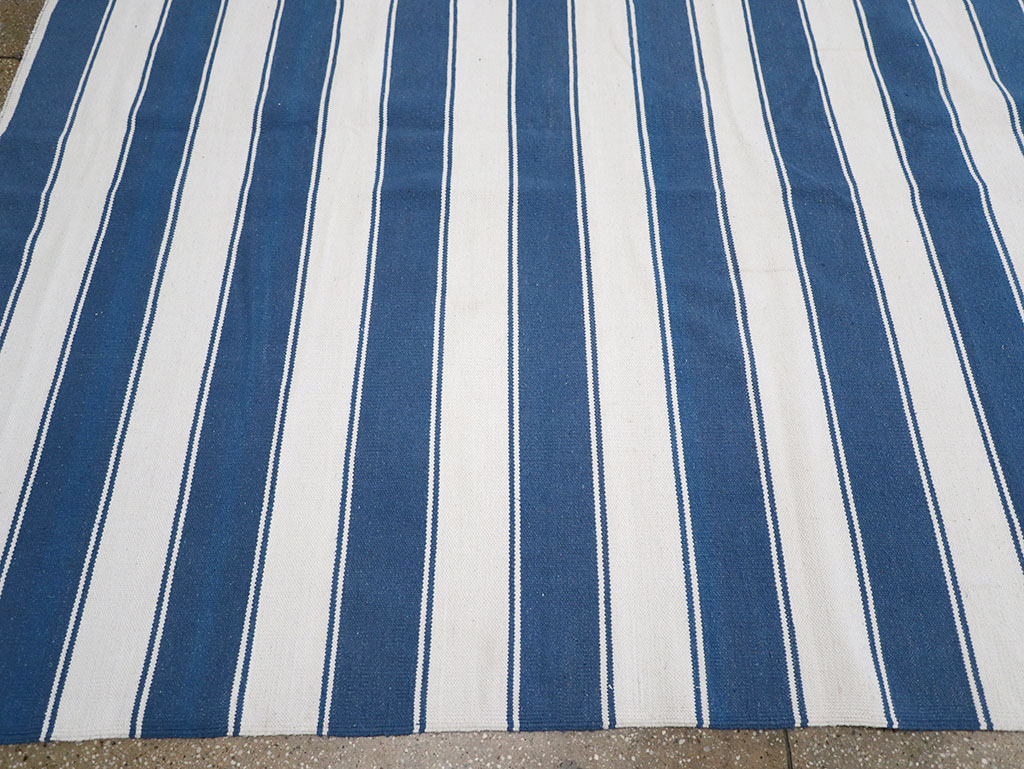 Modern Indian Flatweave Dhurrie Large Room Size Carpet, No.32627 - Gss