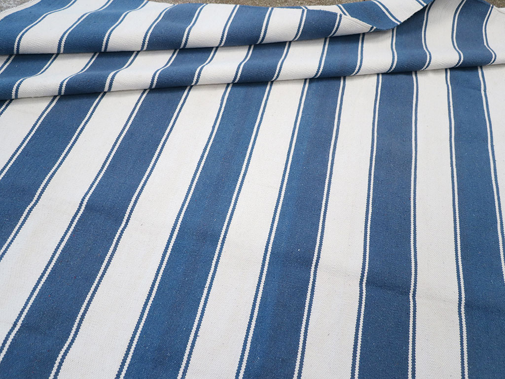 Modern Indian Flatweave Dhurrie Large Room Size Carpet, No.32627 - Gss