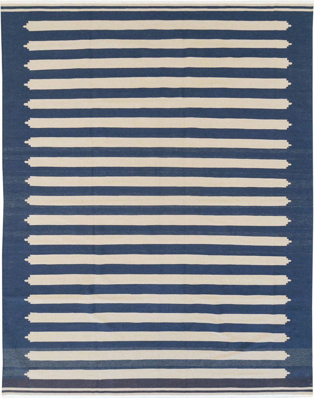 Modern Indian Cotton Dhurrie Room Size Carpet, No.32631 - Gss