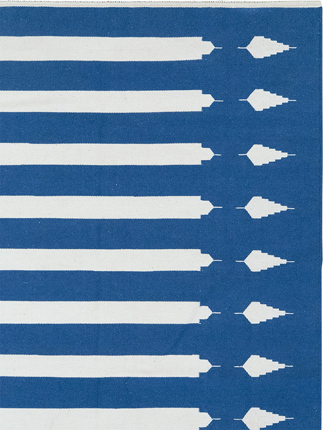 Modern Indian Flatweave Dhurrie Room Size Carpet, No.32632 - Gss