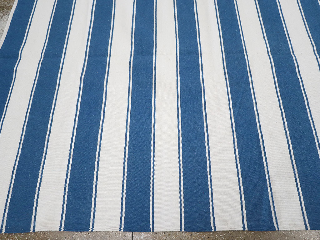 Modern Indian Flatweave Dhurrie Room Size Carpet, No.32633 - Gss