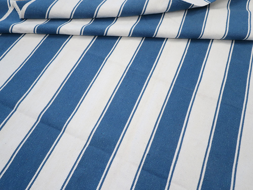 Modern Indian Flatweave Dhurrie Room Size Carpet, No.32633 - Gss