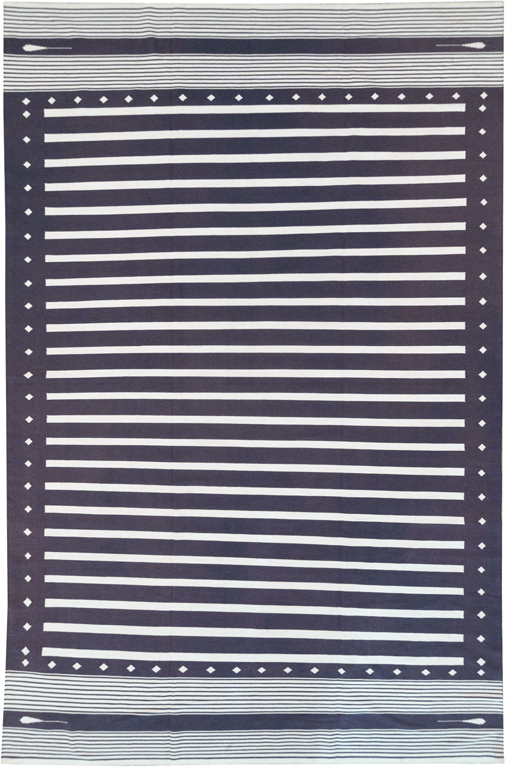 Modern Indian Flatweave Dhurrie Large Room Size Carpet, No.32634 - Gss