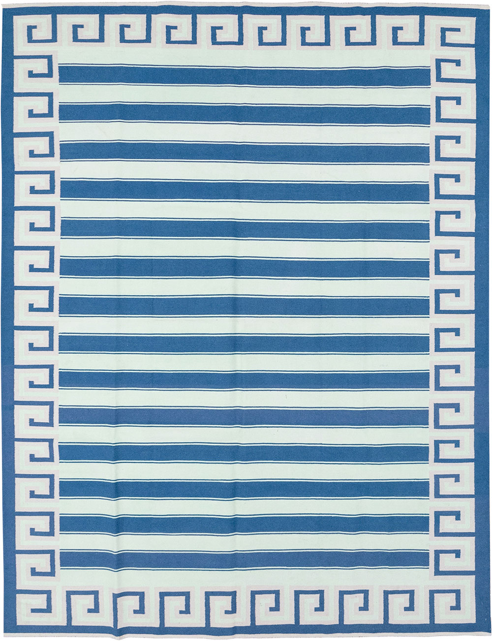 Modern Indian Flatweave Dhurrie Room Size Carpet, No.32635 - Gss