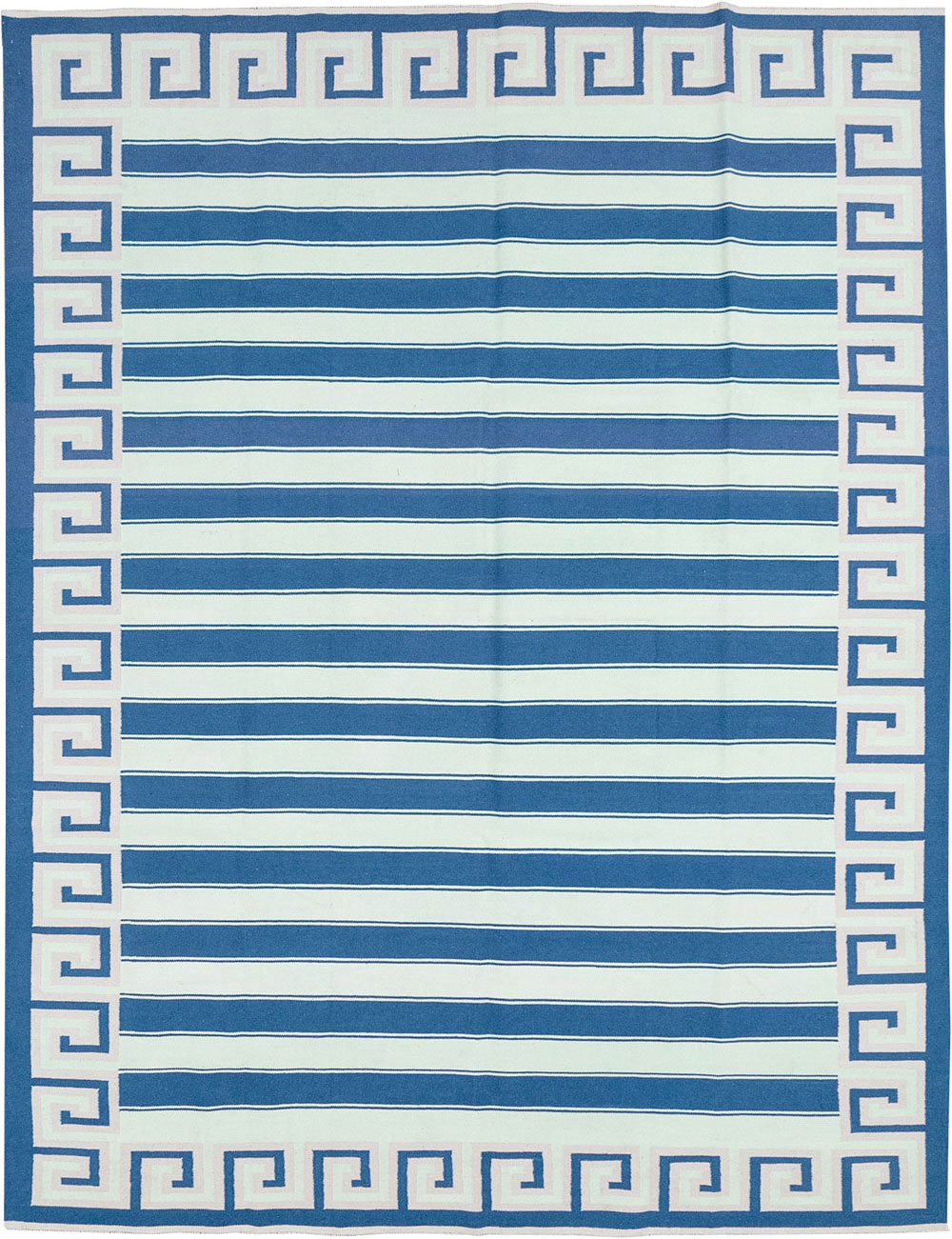 Modern Indian Flatweave Dhurrie Room Size Carpet, No.32635 - Gss