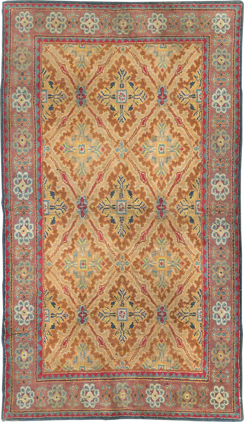 Vintage Indian Cotton Agra Accent Rug, No.32642 - Gss