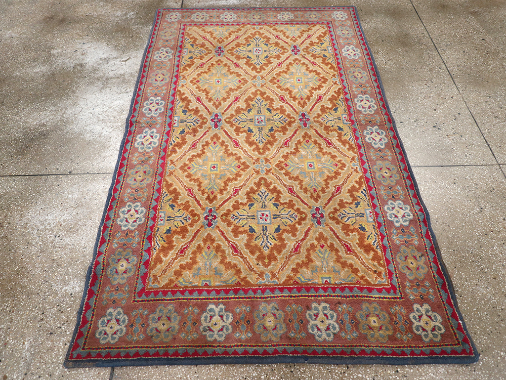 Vintage Indian Cotton Agra Accent Rug, No.32642 - Gss