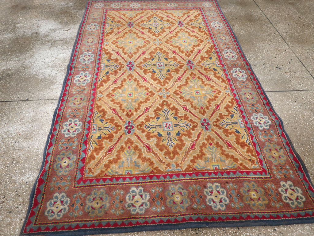 Vintage Indian Cotton Agra Accent Rug, No.32642 - Gss