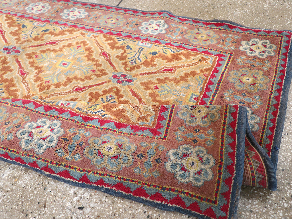 Vintage Indian Cotton Agra Accent Rug, No.32642 - Gss