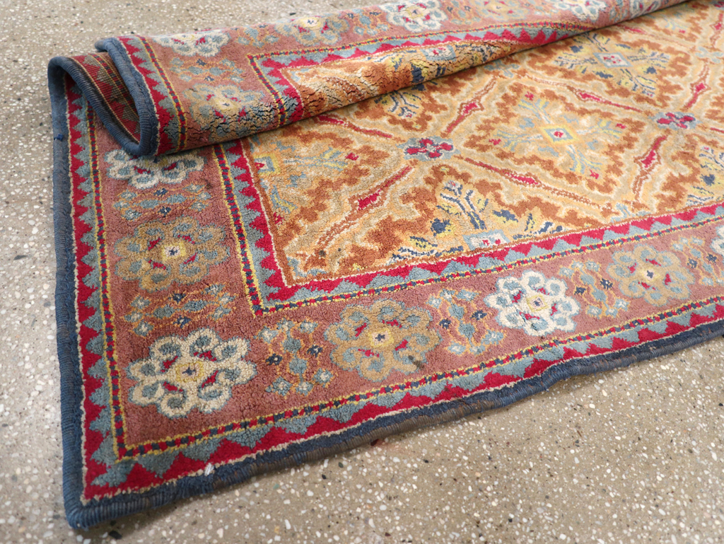 Vintage Indian Cotton Agra Accent Rug, No.32642 - Gss