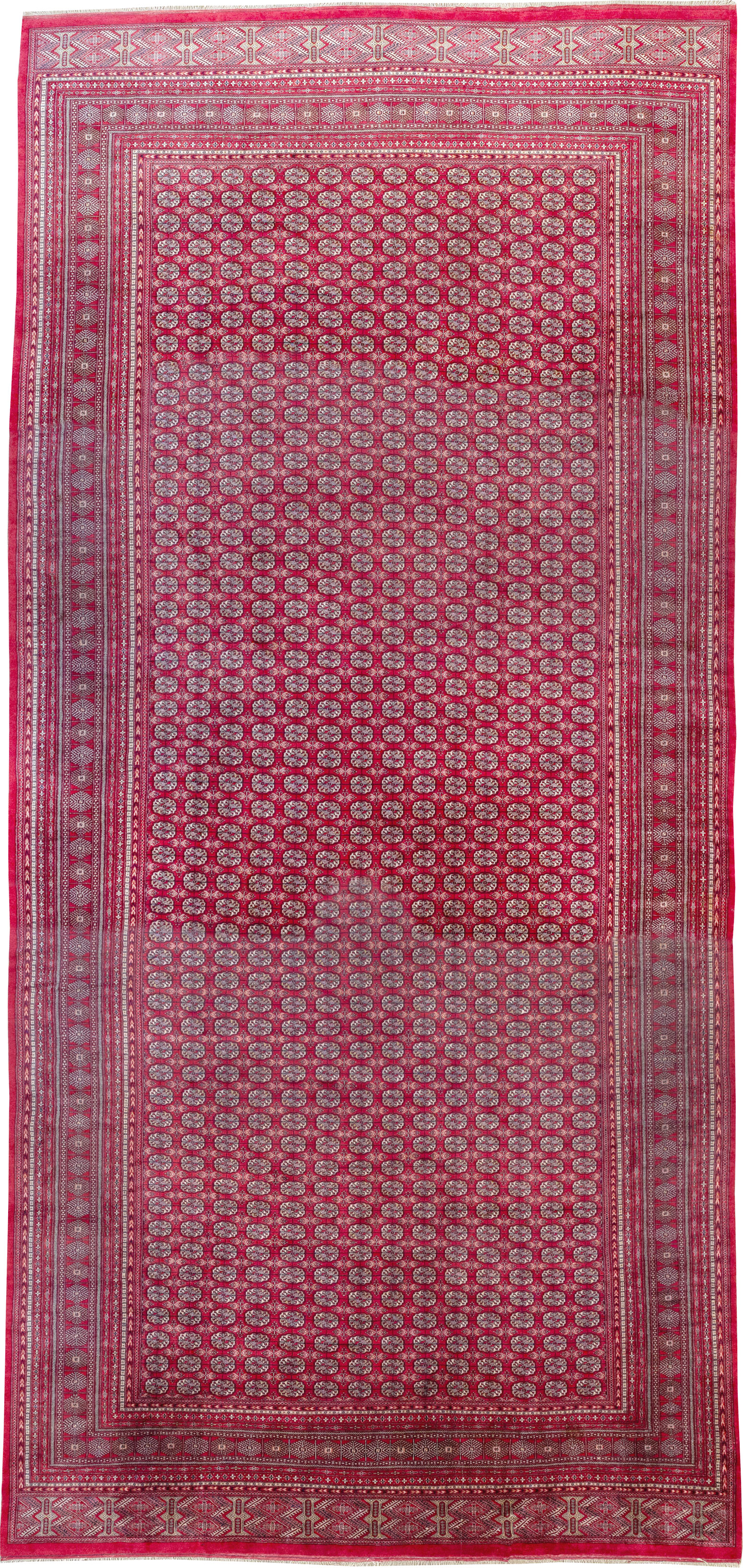 Vintage Central Asian Bokhara Oversize Carpet, No.32643 - Gss