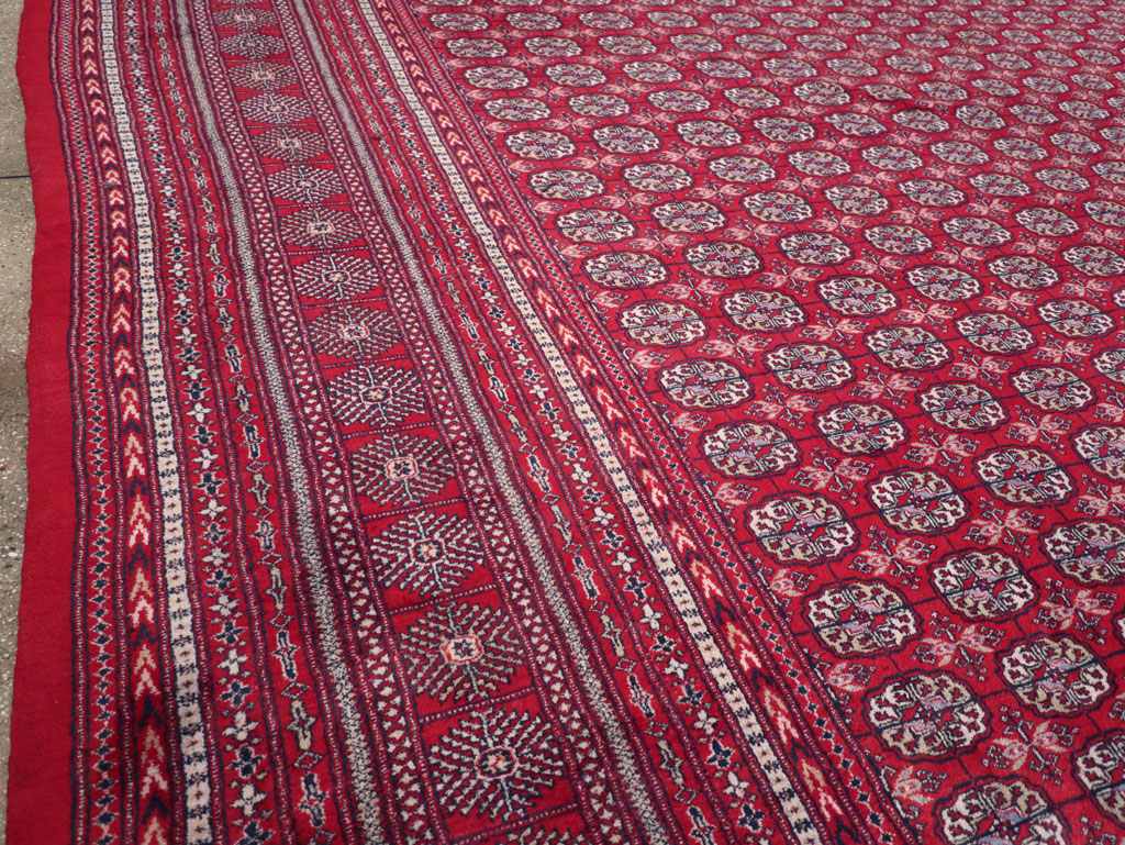 Vintage Central Asian Bokhara Oversize Carpet, No.32643 - Gss