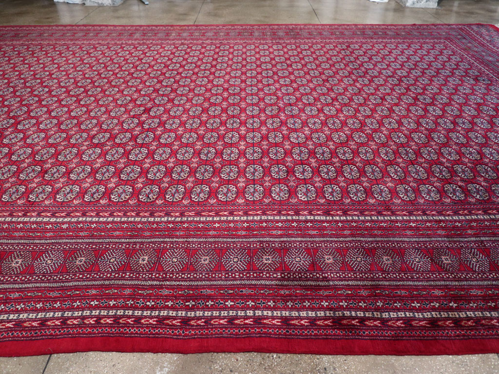 Vintage Central Asian Bokhara Oversize Carpet, No.32643 - Gss