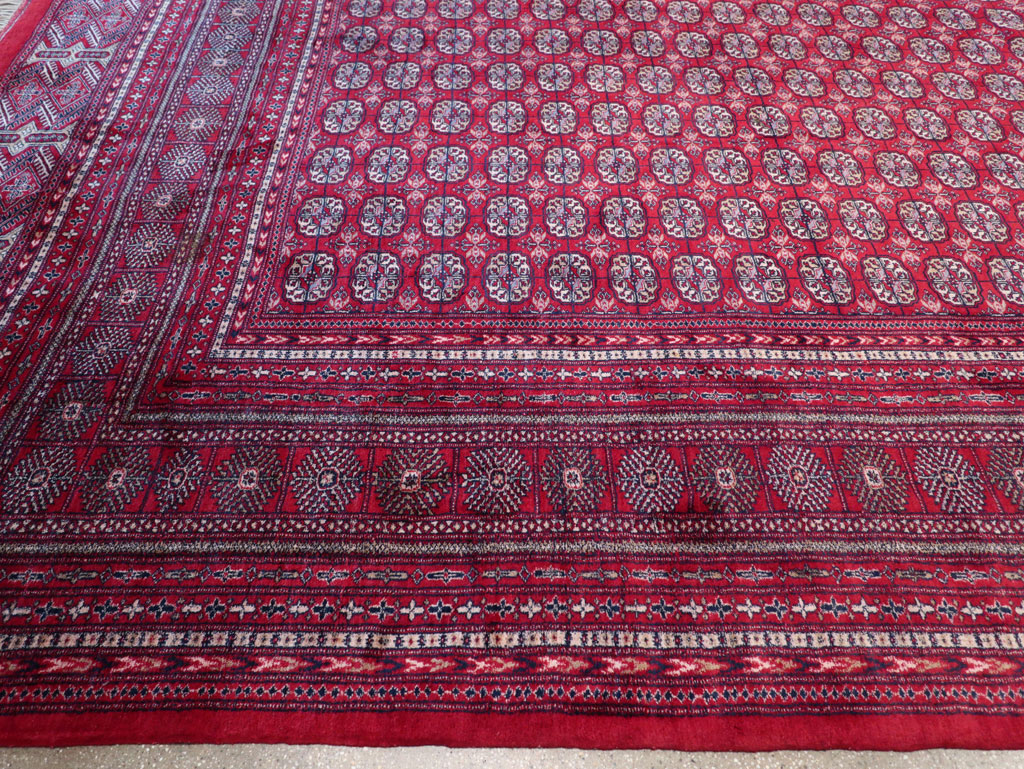 Vintage Central Asian Bokhara Oversize Carpet, No.32643 - Gss