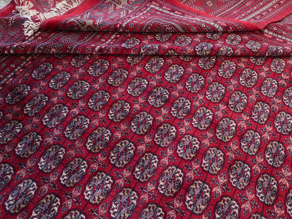 Vintage Central Asian Bokhara Oversize Carpet, No.32643 - Gss