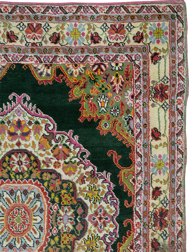 Vintage Indian Cotton Agra Long and Narrow Gallery Carpet, No.32645 - Gss