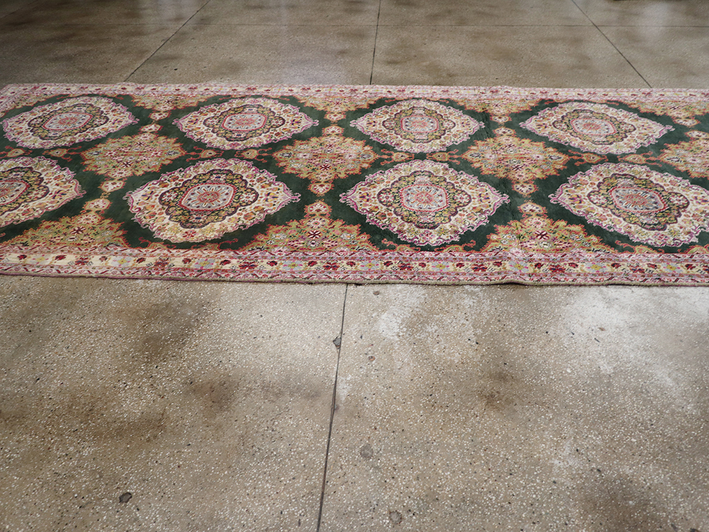 Vintage Indian Cotton Agra Long and Narrow Gallery Carpet, No.32645 - Gss