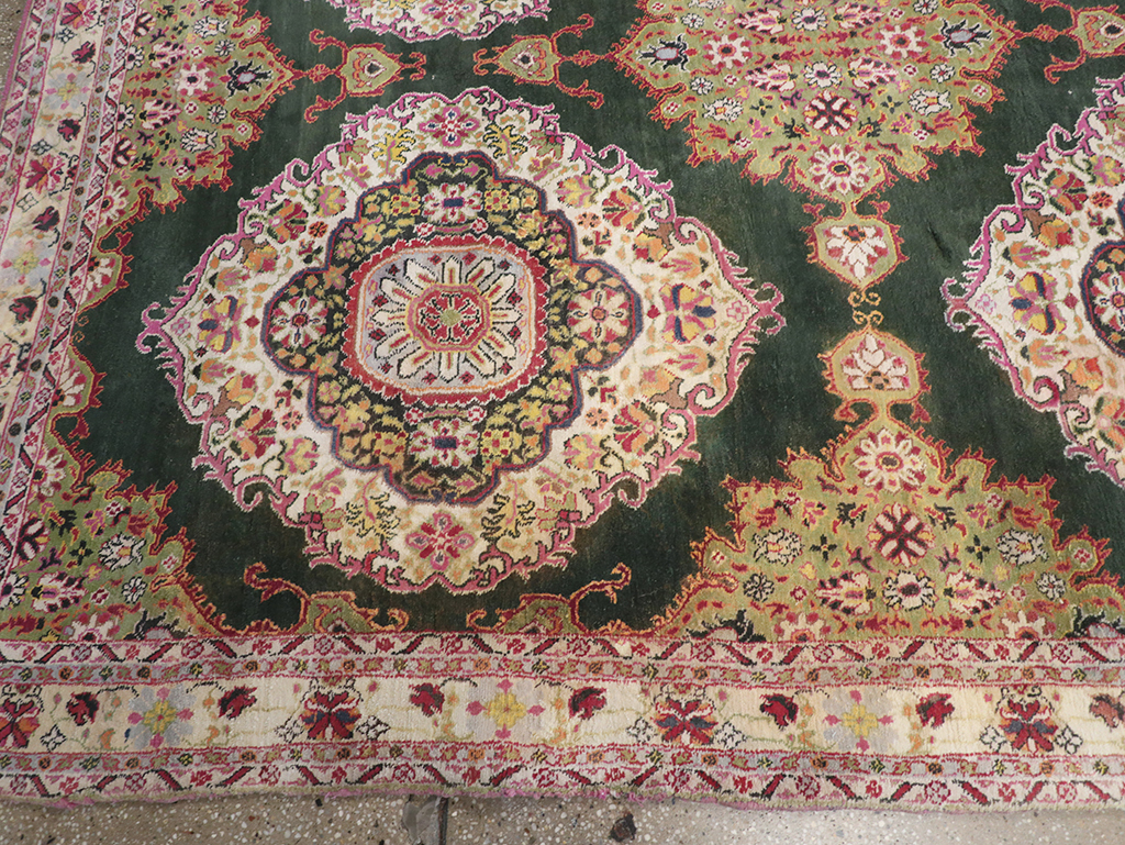 Vintage Indian Cotton Agra Long and Narrow Gallery Carpet, No.32645 - Gss